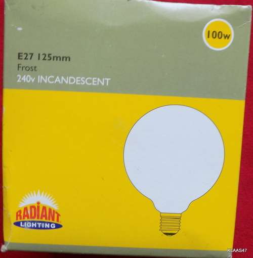 RADIANT LIGHTING - E27 125MM FROST 230V INCANDESCENT (100W)