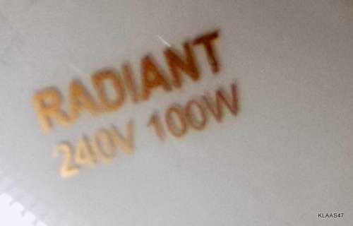 RADIANT LIGHTING - E27 125MM FROST 230V INCANDESCENT (100W)