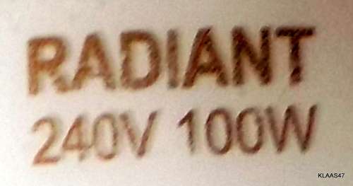 RADIANT LIGHTING - E27 125MM FROST 230V INCANDESCENT (100W)