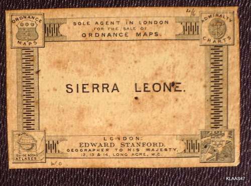 Edward Stanford Ordnance Map of Sierra Leone -1905 with minor corrections 1908