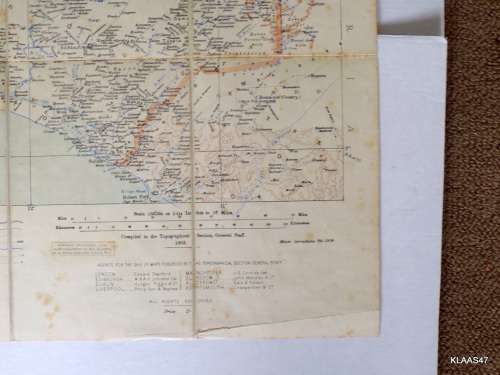 Edward Stanford Ordnance Map of Sierra Leone -1905 with minor corrections 1908