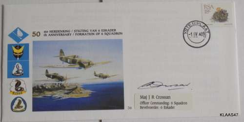 50 th Anniversary Formation of 6 Squadron Signed Cover