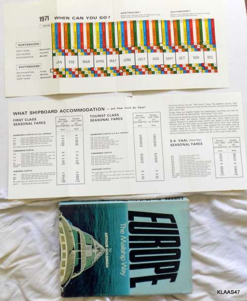 Europe The Mailship Way - Arthur Goldman - Hardcover 1971