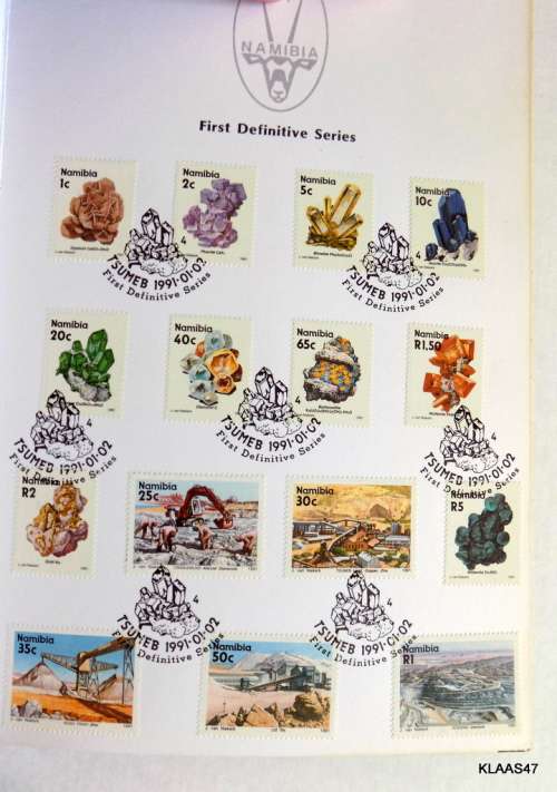 Namibia postage stamps, First Definitive sSeries, 1991, Mines Minerals (14)