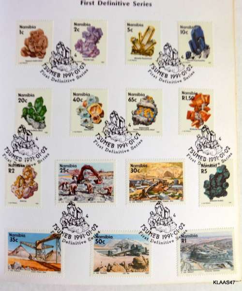 Namibia postage stamps, First Definitive sSeries, 1991, Mines Minerals (14)