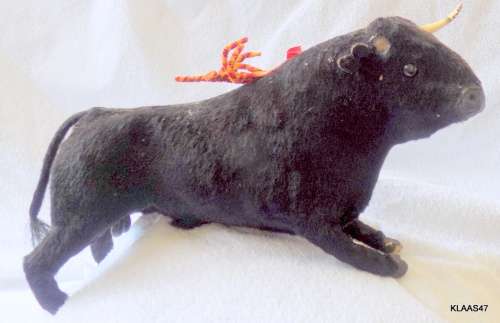 Genuine Spanish Bull - Fighting Souvenir - hard plastic and hair -