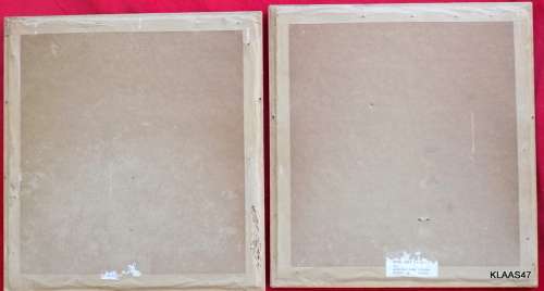 2 UNSIGNED INK SKETCHES WITH WATERCOLOUR SHADING - FRAMED
