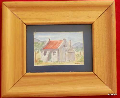 WATERCOLOUR - COTTAGE - JEN - 12.8cm - FRAMED