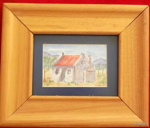 WATERCOLOUR - COTTAGE - JEN - 12.8cm - FRAMED