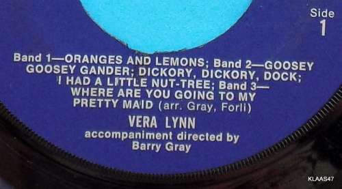 Vera Lynn  Nursery Rhymes Sung By Vera Lynn - Decca  DFE 6593 - 7` Single