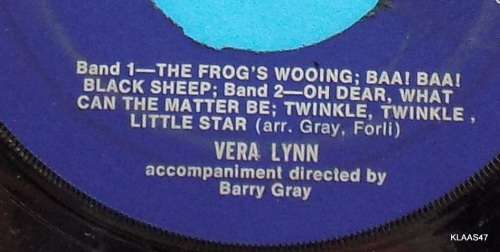Vera Lynn  Nursery Rhymes Sung By Vera Lynn - Decca  DFE 6593 - 7` Single