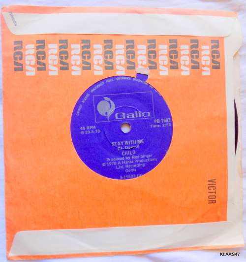 Child - When You Walk In The Room -  Gallo  PD 1593 - 7` Single - South Africa 1978