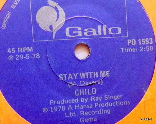 Child - When You Walk In The Room -  Gallo  PD 1593 - 7` Single - South Africa 1978