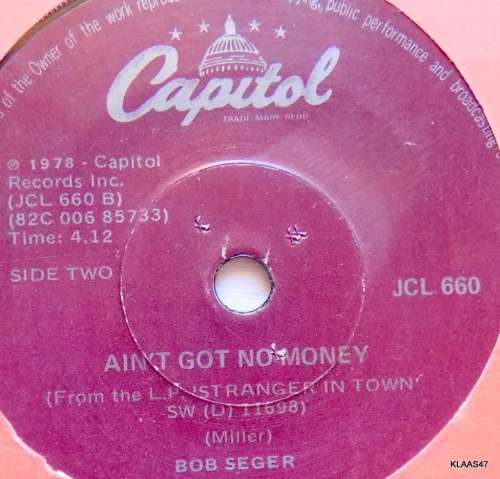 Bob Seger - We`ve Got Tonite -  Capitol Records JCL 660 - 7` Single - South Africa 1978