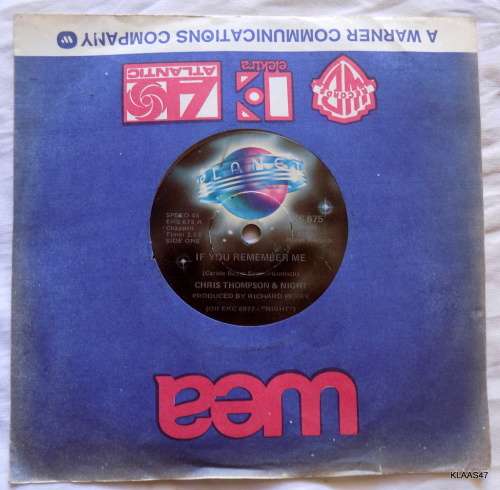 Chris Thompson And Night - Planet EKS 675 - 7` Single - South Africa 1979