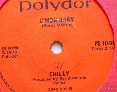 Chilly  For Your Love -  Polydor  PS 1040 - 7` Single - South Africa 1978