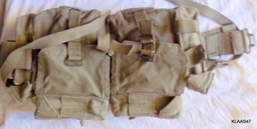 SADF : BELT with 2 POUCHES attached. (2 kidney pouches with 2 magazine pouches on each)