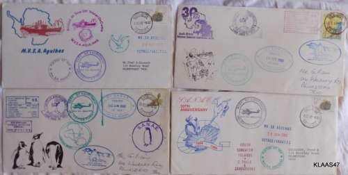 Mixed Lot of 4 Shipping Commemorative Covers - See pictures for details - note rust
