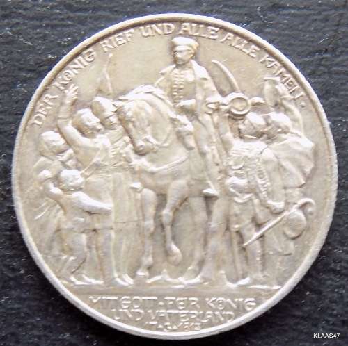 DEUTSCHES REICH 2 MARK 1913 (Germany) IMPERIAL EMPIRE Rare German 90% Silver