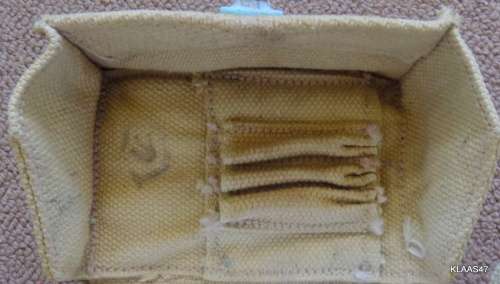 MILITARY CANVAS BAG WITH SHOULDER STRAP - MARKED - ZL and T LTD 1941