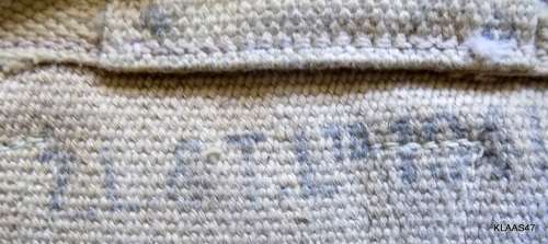 MILITARY CANVAS BAG WITH SHOULDER STRAP - MARKED - ZL and T LTD 1941