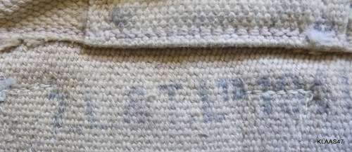 MILITARY CANVAS BAG WITH SHOULDER STRAP - MARKED - ZL and T LTD 1941