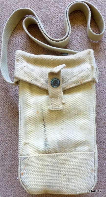 MILITARY CANVAS BAG WITH SHOULDER STRAP - MARKED - ZL and T LTD 1941