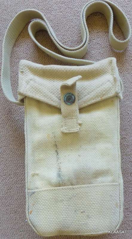 MILITARY CANVAS BAG WITH SHOULDER STRAP - MARKED - ZL and T LTD 1941
