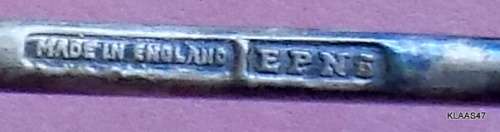 Set of 6 Teaspoons.  EPNS - Made in England.  Coffee bean tops.