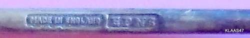 Set of 6 Teaspoons.  EPNS - Made in England.  Coffee bean tops.
