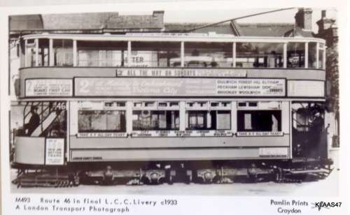 London`s Transport over the Years : Set of 5 Cards : Set LT3 - London Trams III