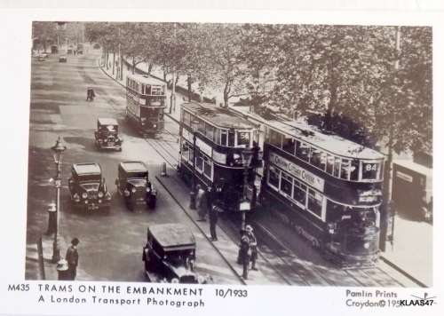 London`s Transport over the Years : Set of 5 Cards : Set LT3 - London Trams III
