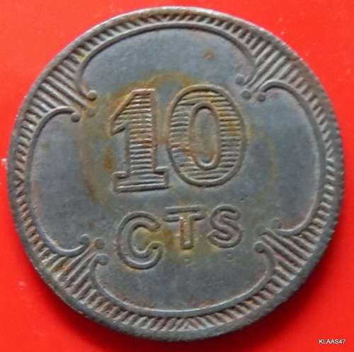 WORLD WAR 2  PRISONER OF WAR 10 CENT COIN TOKEN - P. of W. -  B.E.F.