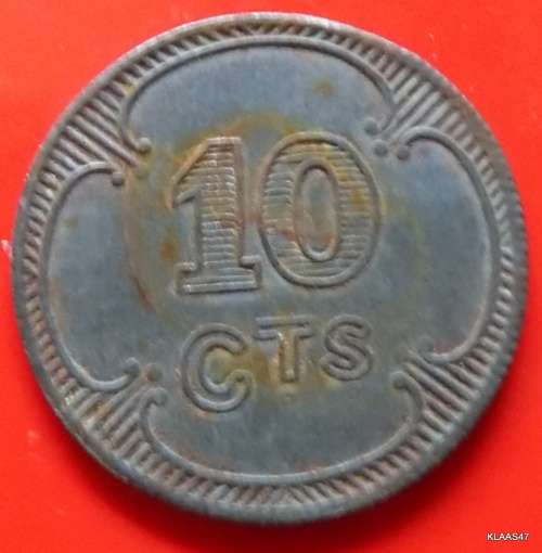 WORLD WAR 2  PRISONER OF WAR 10 CENT COIN TOKEN - P. of W. -  B.E.F.