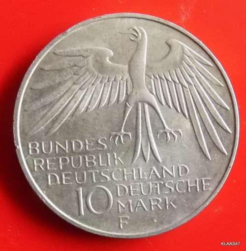 1972 F - 10 DEUTSCHE MARK - Non-circulating coin : 1972 Olympic Games in Munich Silver (.625)