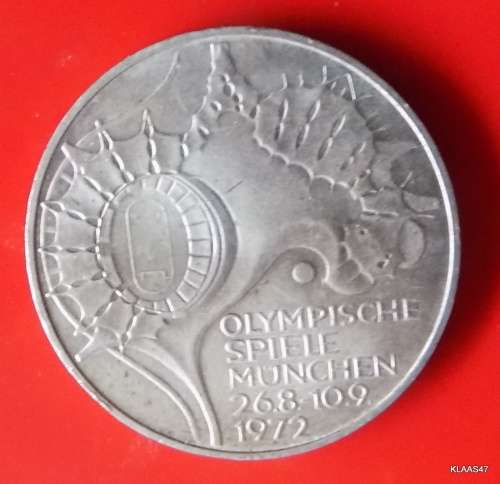 1972 F - 10 DEUTSCHE MARK - Non-circulating coin : 1972 Olympic Games in Munich Silver (.625)