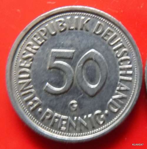 1974 J and 1983 G 50 PFENNIG BUNDESREPUBLIK DEUTSCHLAND