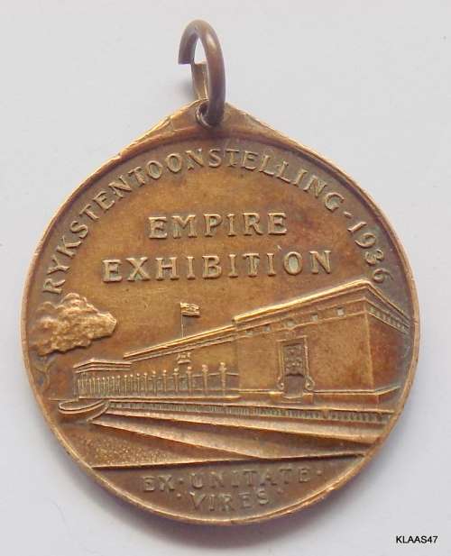 EMPIRE EXHIBITION - JOHANNESBURG 1936 / EENDRACT MAAKT MACHT - MEDALLION