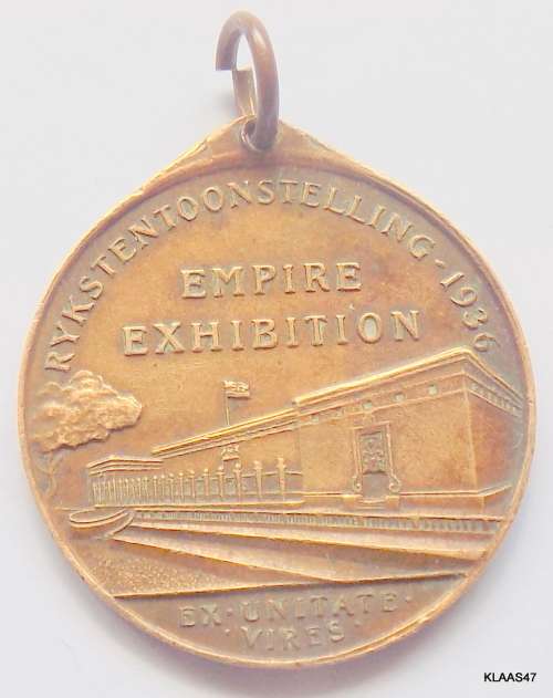 EMPIRE EXHIBITION - JOHANNESBURG 1936 / EENDRACT MAAKT MACHT - MEDALLION