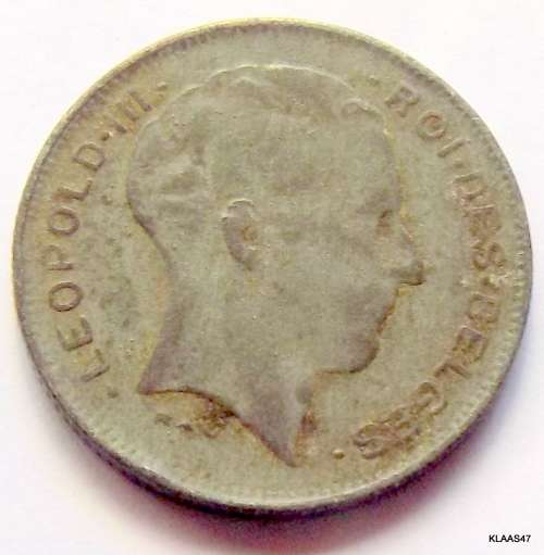 BELGIUM - 5 francs 1941 flemish  Leopold III