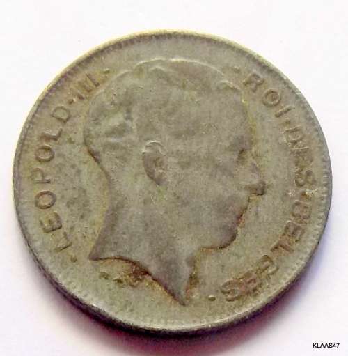 BELGIUM - 5 francs 1941 flemish  Leopold III
