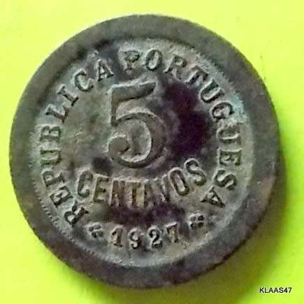 Portugal 5 Centavos, 1927