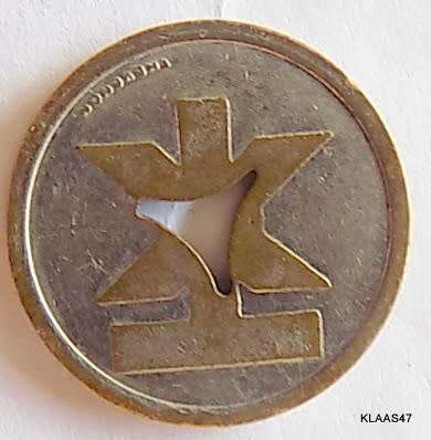 TELETAX - France - Telephone Token - large triangular hole, non magnetic