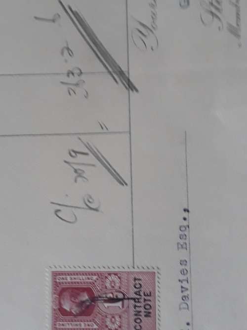 Vintage - Stock Exchange London Share Certificate/Brokers Receipt - Dunlop Rubber - 3rd April 1933