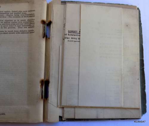 Indian Military Almanac - 1923 - Map of India Railways and Cantonments and Chart of Ranks
