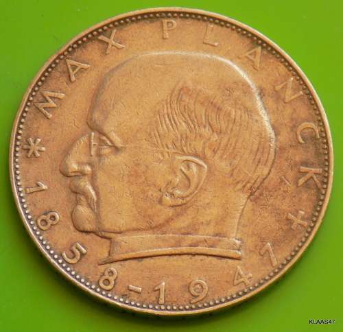 1957 C - 2 Deutsche Mark - Germany - Max Planck - Deutschland - 1858-1947