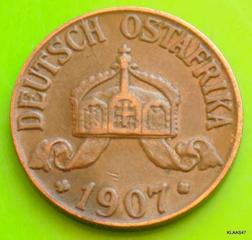 German East Africa 1907   - 1 HELLER