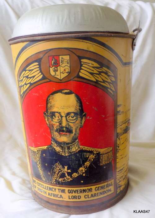 Vintage Tin - His Majesty King Edward VIII and Lord Clarendon (Govenor General South Africa)