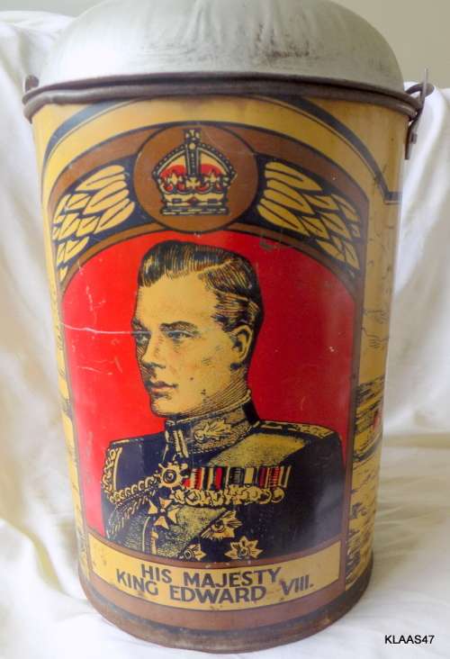 Vintage Tin - His Majesty King Edward VIII and Lord Clarendon (Govenor General South Africa)