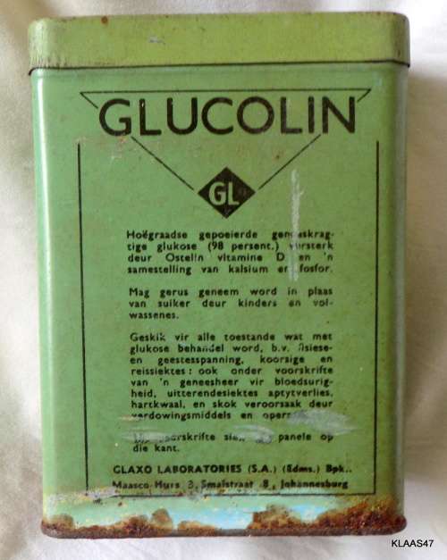 Vintage - Glucolin - Glaxo Lab - Rusty at bottom